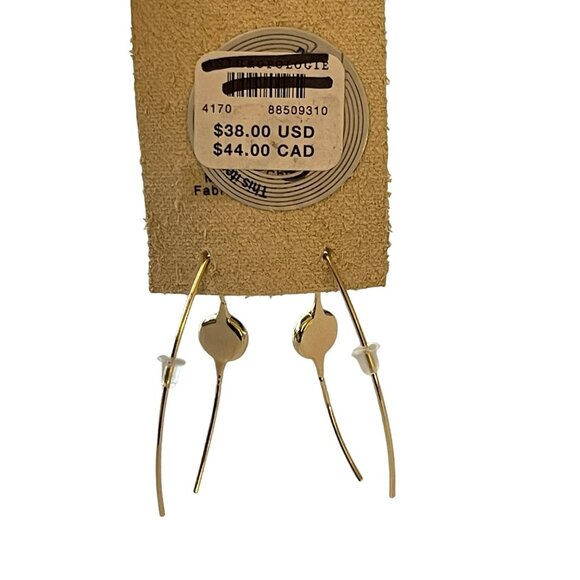 Anthropologie Gold Threader Earrings NWT - Picture 4 of 4